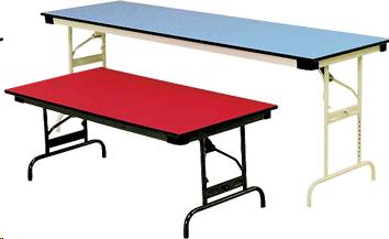 Child Red Formica Table - 6' x 30", available to rent in Atlanta, Georgia